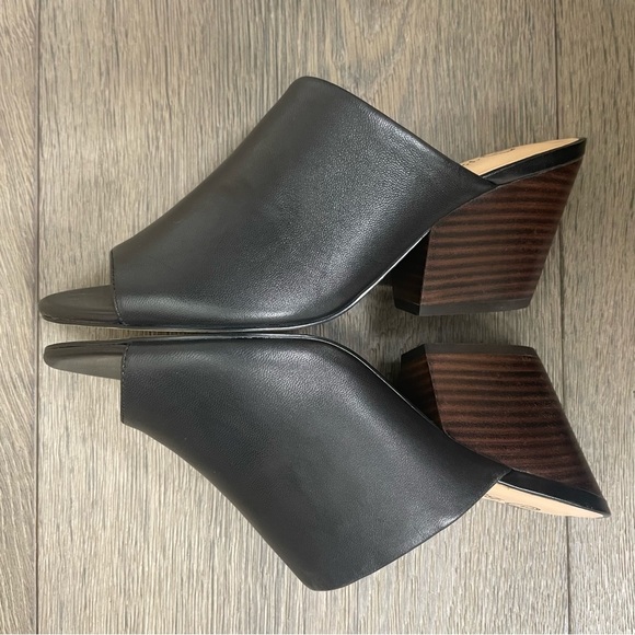 Bella Vita Kathy Open Toe Black Leather Mule Sandals Women Size 8 - Picture 16 of 17